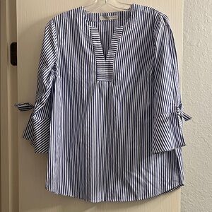 Navy and White Striped Women's Tunic